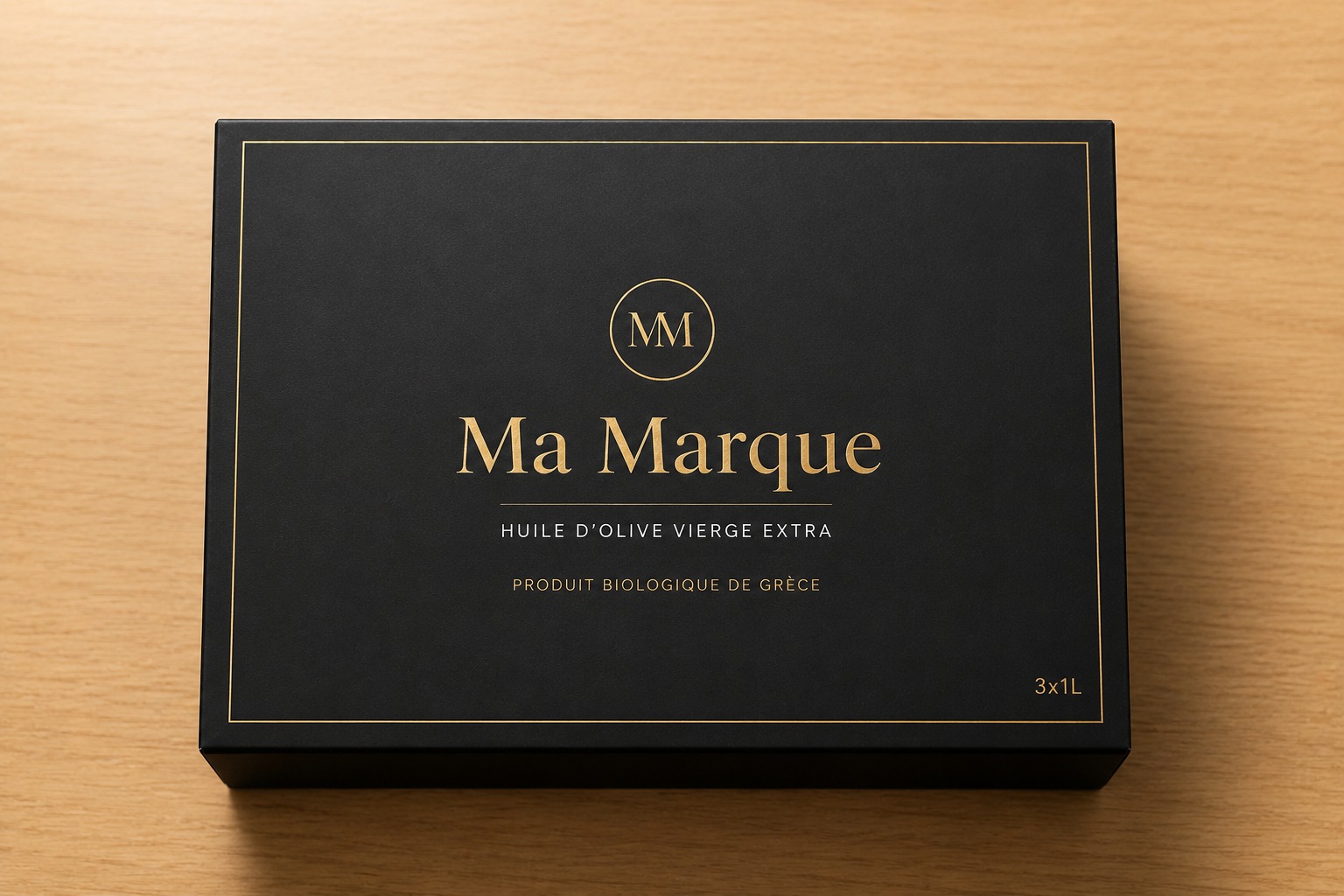 Coffret Ma Marque, huile d'olive vierge extra en marque blanche